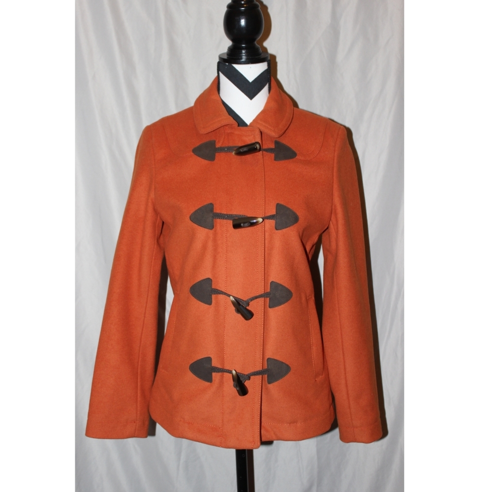 GAP Wool Burnt Orange Toggle Coat